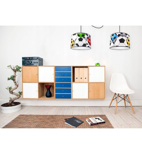 Lampa sufitowa do pokoju chłopca z motywem piłki nożnej typu pająk 2xE27 Led