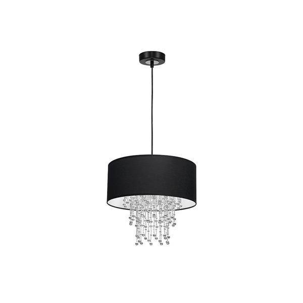 Nowoczesna lampa wisząca ALMERIA BLACK/CHROME 1xE27 MLP6431