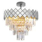 Lampa sufitowa CARISMA, chrom/transparentny, 9x40W E14, ML8888