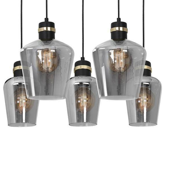 Lampa wisząca prostokąt RICHMOND BLACK / GOLD MLP6543