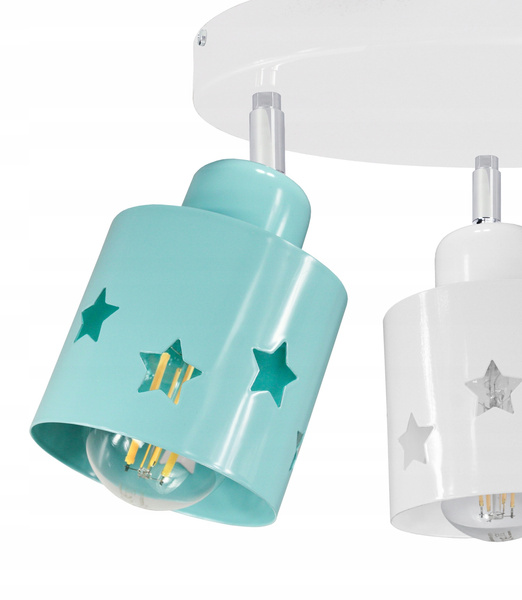 Lampa sufitowa do pokoju dziecka kolorowa Star Loft 3 