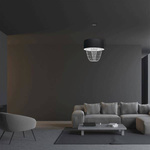 Nowoczesna lampa wisząca ALMERIA BLACK/CHROME 1xE27 MLP6432