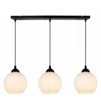 Nowoczesna lampa wisząca kuliste mleczne klosze