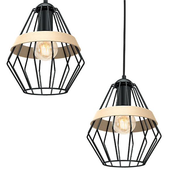 Lampa wisząca INDUSTRIALNA CLIFF BLACK 3xE27 MLP5525