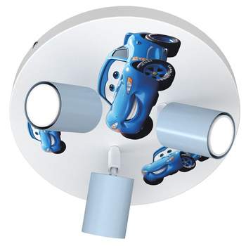 Lampa sufitowa do pokoju chłopca Autka GU10