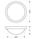 Plafon chrom 28cm lampa do łazienki IP44 60W E27 Roda Candellux 11-9691