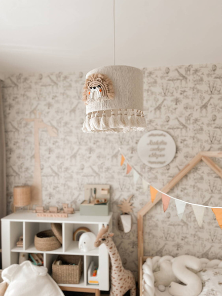 Lampa sufitowa do pokoju dziecka w stylu Boho Król Lew