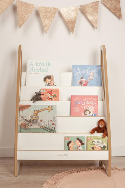 Biblioteczka do pokoju dziecięcego montessori MINI biała
