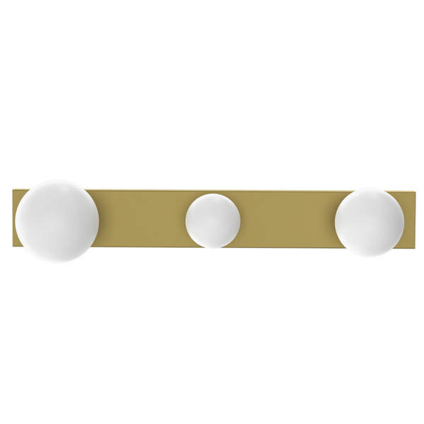 Nowoczesna lampa sufitowa BIBIONE GOLD, MLP8397, złota z białymi kloszami, 3x25W G9