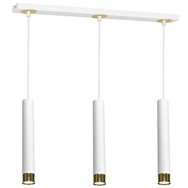 Nowoczesna lampa wisząca DANI WHITE/GOLD 3xGU10 MLP6236