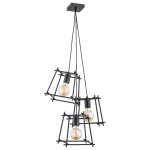 Lampa wisząca ALFA NETI MORO CZARNA 3xE27 22cm | 62038