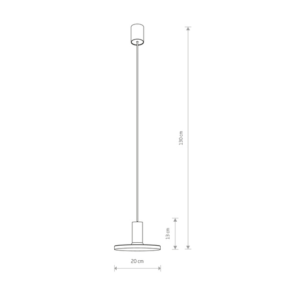 Lampa wisząca do nad wyspę GU10 10W HERMANOS B wys. 130cm | czarny
