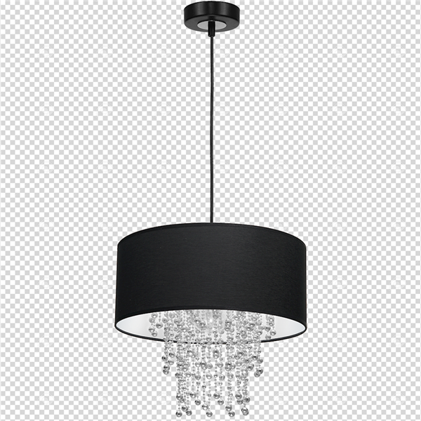 Nowoczesna lampa wisząca ALMERIA BLACK/CHROME 1xE27 MLP6431