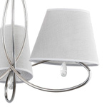 Lampa sufitowa żyrandol z abażurami SIENA chrom/szary śr. 61cm