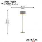 Klasyczna lampa stojąca WERONA GOLD