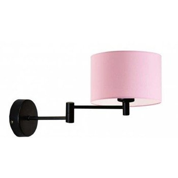 Różowy kinkiet ścienny do pokoju dziewczynki Brage