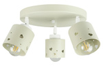 Lampa sufitowa do pokoju dziecka beżowa w serca 3xE27