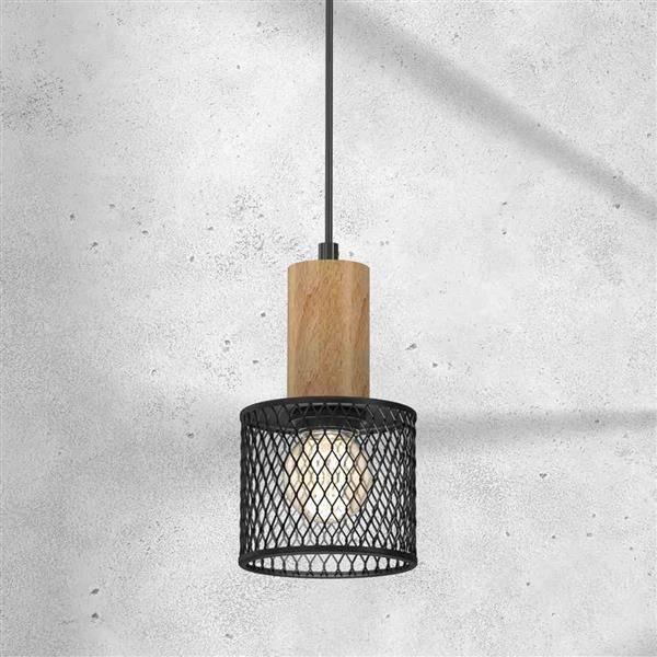 Lampa wisząca SOBRESA E27 | Czarna