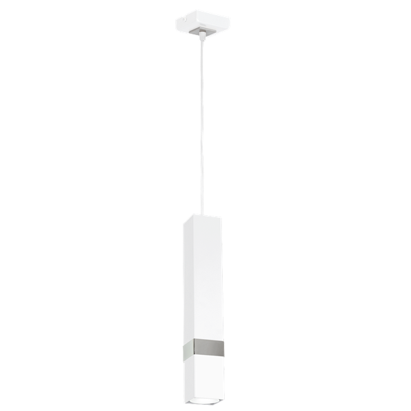 Nowoczesna lampa wisząca VIDAR WHITE/CHROME 1xGU10 MLP6283