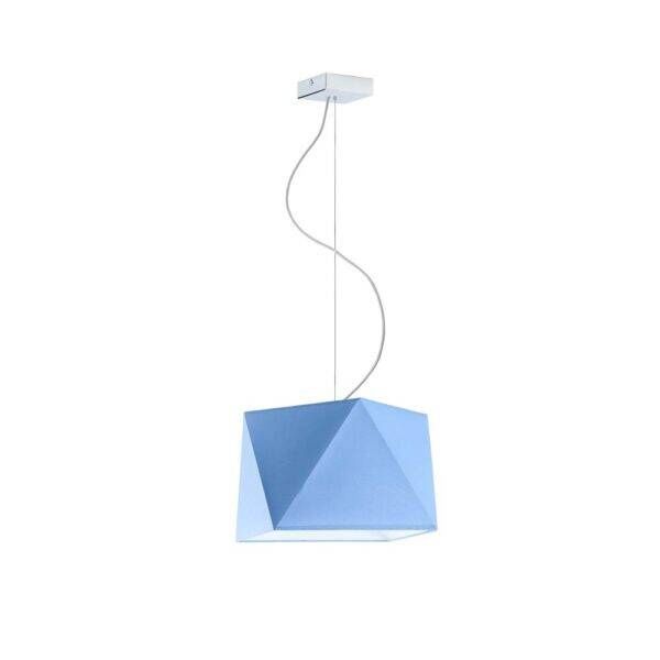 Lampa wisząca do pokoju chłopca niebieski abażur Świetlisty Diamencik
