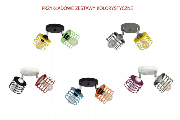Lampa sufitowa do pokoju dziecka Edison Koszyk Koło 2