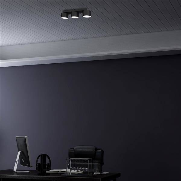 Lampa sufitowa listwa DIXIE BLACK 3x GX53 szer. 34m | czarny
