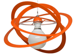 Lampa sufitowa do pokoju dziecięco pomarańczowa Sferis 1XE27