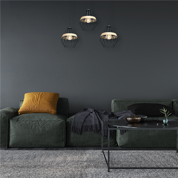 Lampa wisząca INDUSTRIALNA CLIFF BLACK 3xE27 MLP5525