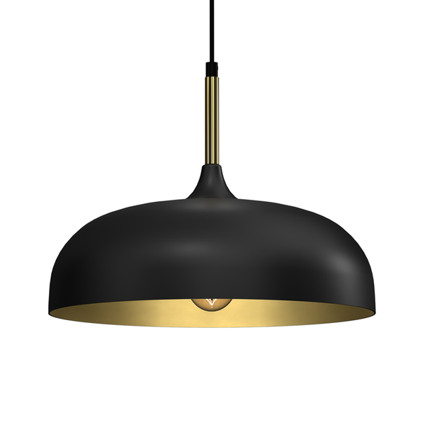 Lampa wisząca LINCOLN, MLP8030, 35 cm, czarny/złoty, 1x60W E27 