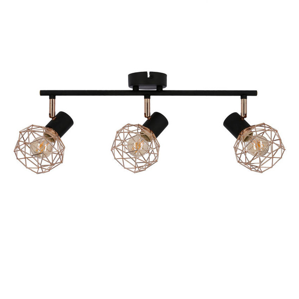 Lampa ścienna sufitowa listwa potrójna czarno-złota Acrobat Candellux 93-66640
