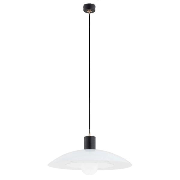 Lampa wisząca ALFA CHERI CZARNO-BIAŁA 1xE27 47cm | 60885