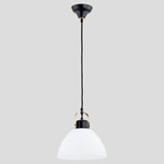 Lampa wisząca zwis SARBIN czarny/biały śr. 25cm