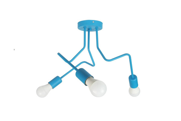 Lampa sufitowa do pokoju dziecka turkusowa drobna struktura w stylu loft Luna 3