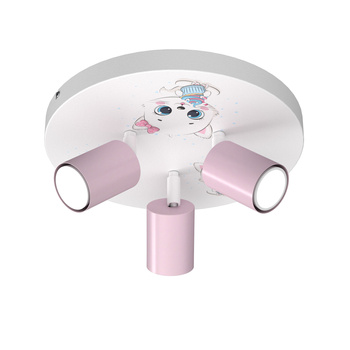Lampa sufitowa do pokoju dziewczynki Kotki GU10