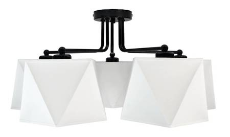Lampa sufitowa  do pokoju nastolatka 5-punktowa kolorowe abażury Diament 5xE27
