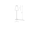 Lampa stołowa TRIFLE BLACK do sypialni i jadalni | czarny