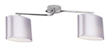 Lampa sufitowa chromowa 2x40W abażur z tkaniny Ban Candellux 32-70777