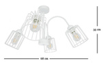 SUFITOWA LAMPA ARCANA 4 BIAŁA TUBA