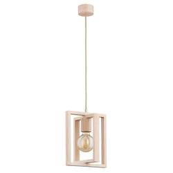 Lampa wisząca ALFA MOLI DREWNIANA 1xE27 30cm | 61138