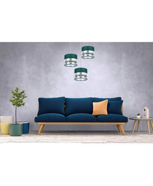 Elegancka Lampa z Transparentnymi Detalami na Nowoczesnych Abażurach