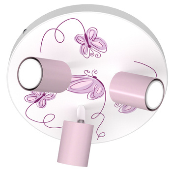 Lampa sufitowa do pokoju dziewczynki Motylki GU10