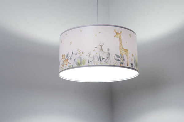 Lampa sufitowa do pokoju dziecka z motywem leśnym Wesołe Safari 40 cm