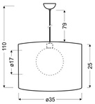 Lampa sufitowa wisząca 1X60W E27 złoty CHICAGO 31-24893