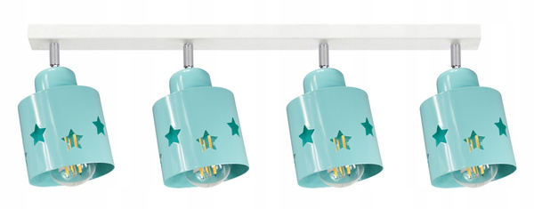Lampa sufitowa do pokoju dziecka kolorowa Star Loft 4xE27 Led 