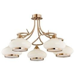 Lampa sufitowa żyrandol klasyczny IDALIA patyna/ecru śr. 62cm