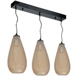 Lampa wisząca listwa kropla PETRA bursztynowy ML5483