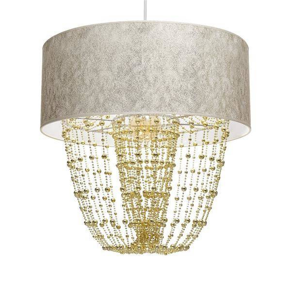 Nowoczesna lampa wisząca ALMERIA WHITE/GOLD 1xE27 MLP6447