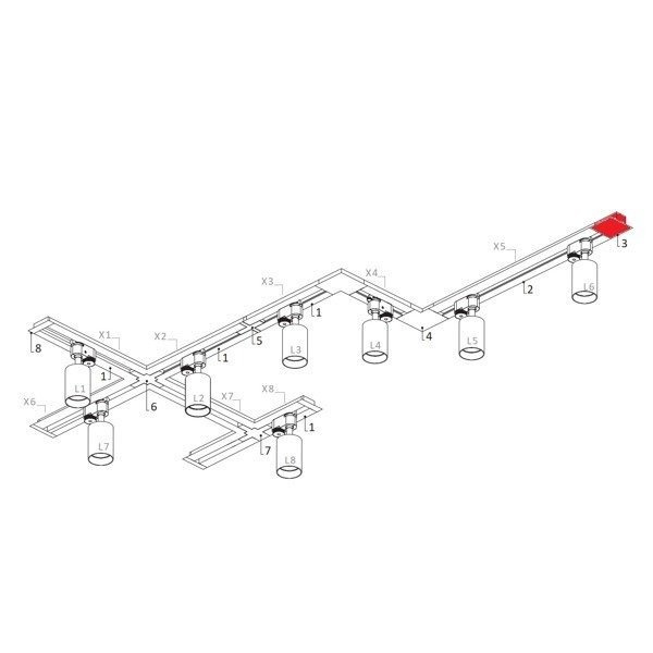 Końcówka zasilająca PROFILE RECESSED POWER END CAP BLACK