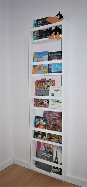 Regał do pokoju dziecka drewniany półka modułowa biała   