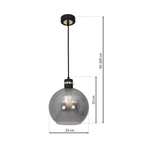 Lampa wisząca OMEGA BLACK / GOLD MLP65300
